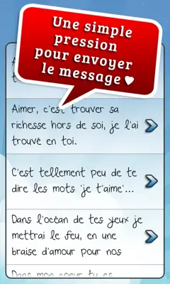 Messages d'Amour et Citations android App screenshot 1